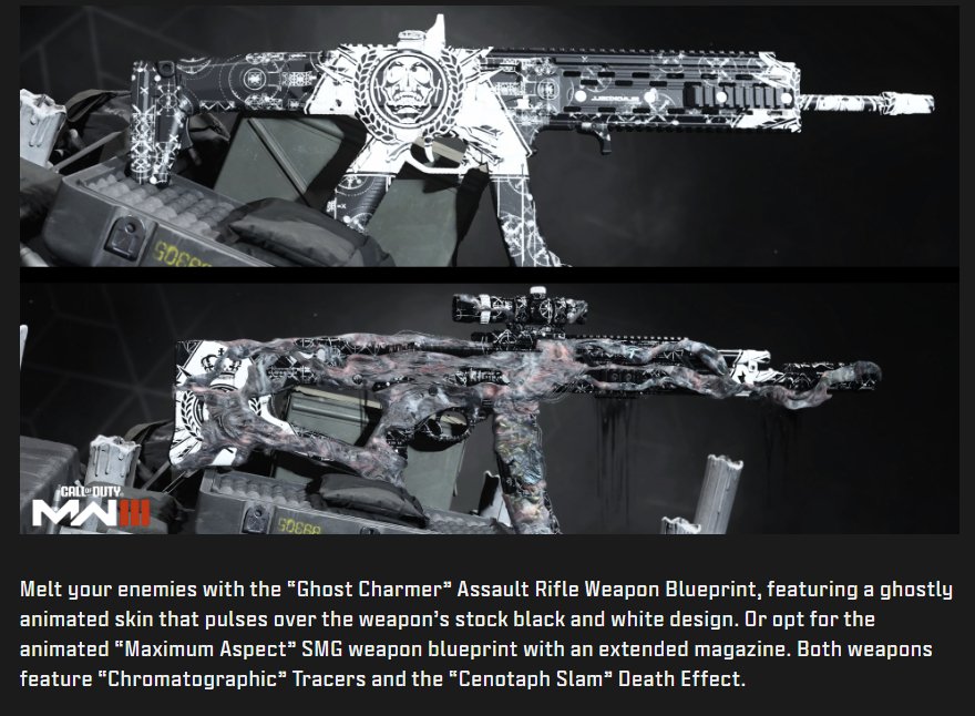 "Ghost Charmer" Assault Rifle Weapon Blueprint, - WHOTTON TRADING