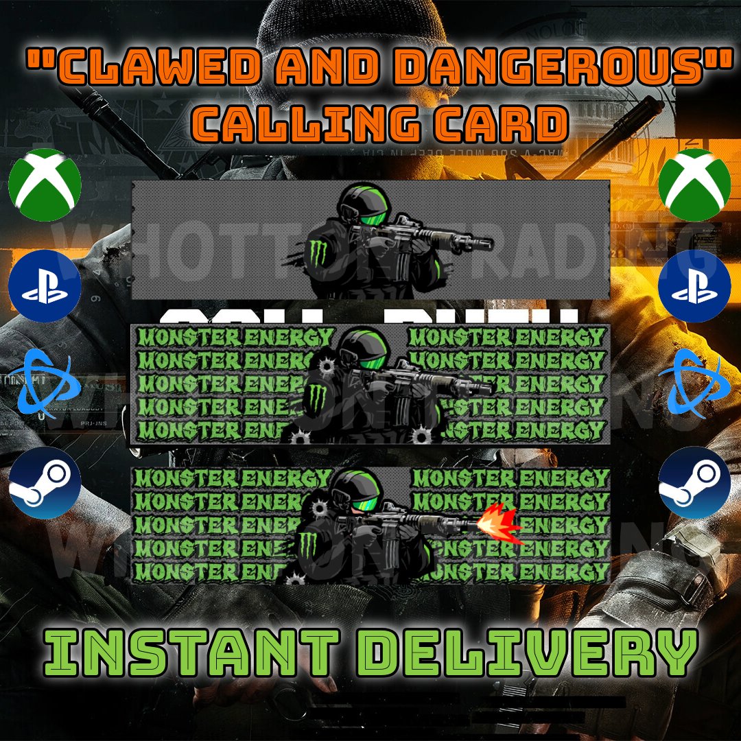 Call of duty Black Ops 6 - &quot;Clawed and Dangerous&quot; Calling Card - WHOTTON TRADING