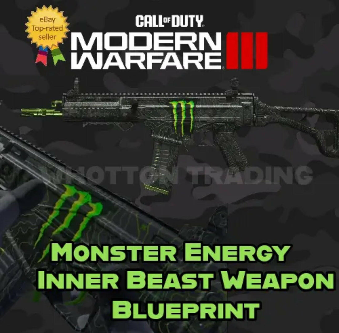 CALL OF DUTY MODERN WARFARE 3 MONSTER ENERGY - INNER BEAST BLUEPRINT COD MW3.