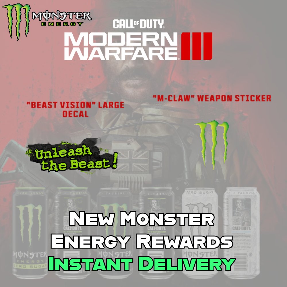 Call of Duty Modern Warfare 3 | Monster Energy Sticker and Decal Set.