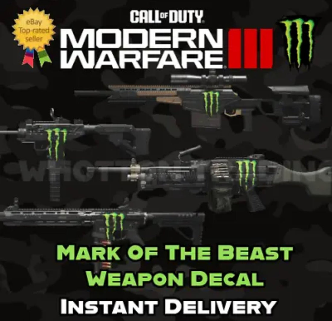 Call of Duty Modern Warfare 3 MW3 Monster Energy - Mark of the Beast Vinyl COD.