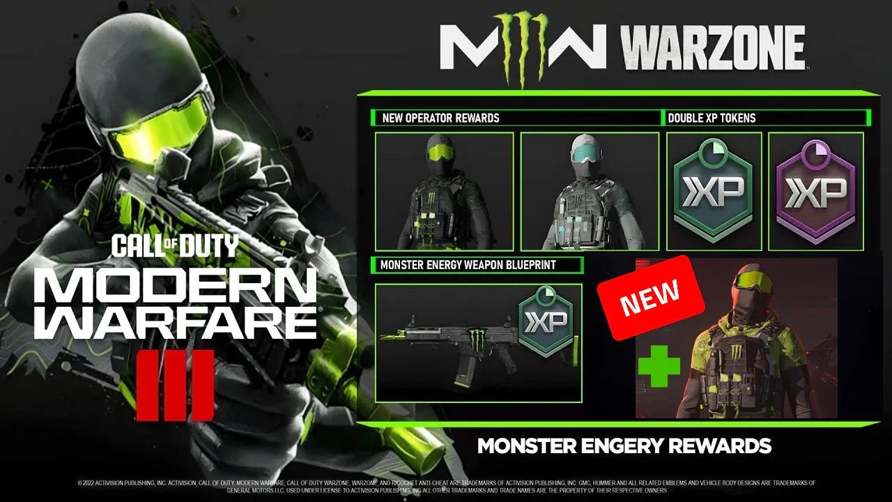 CALL OF DUTY x MONSTER ENERGY FULL SET BUNDLE.