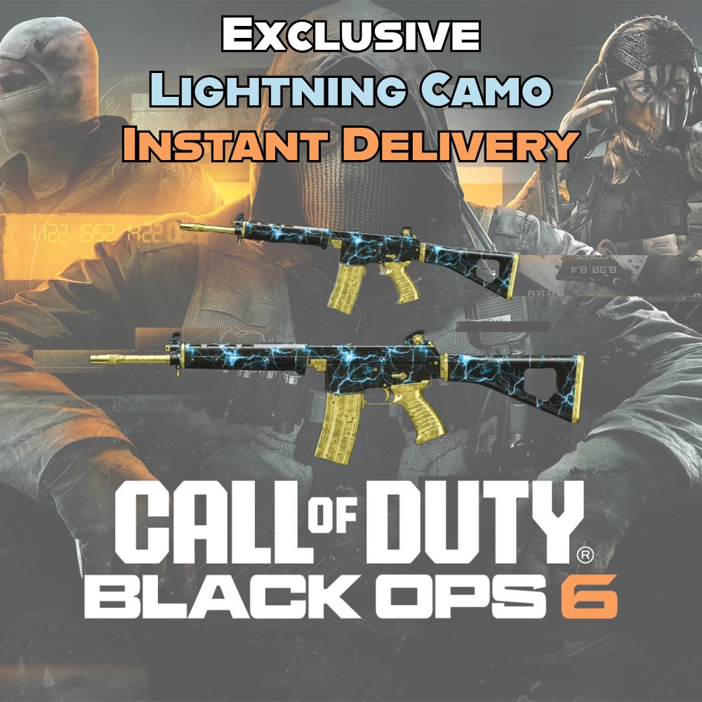 Exclusive Call of Duty Gold Lightning Weapon Camo – Black Ops 6.