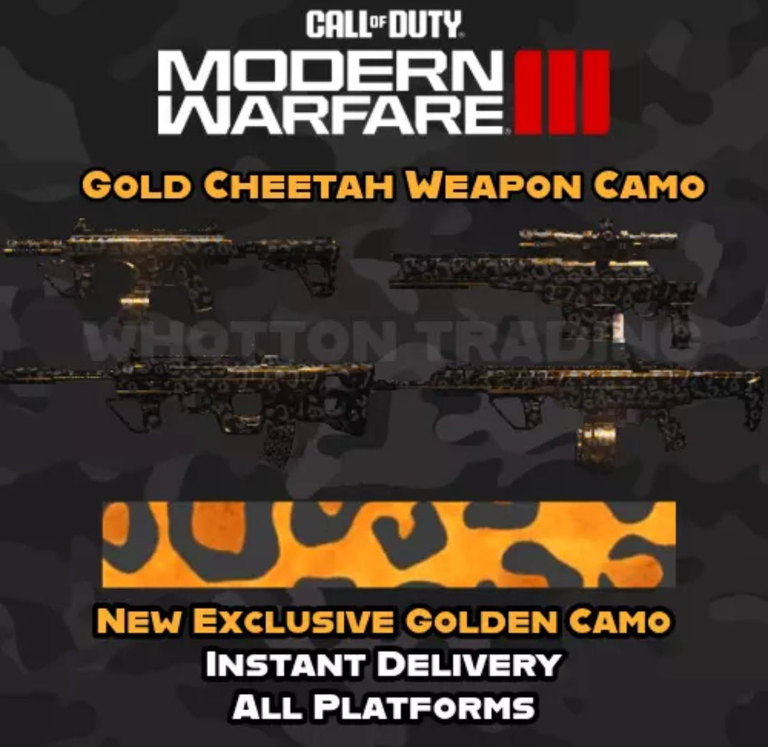 Golden Cheetah Camo for Call of Duty Modern Warfare 3  COD MW3.