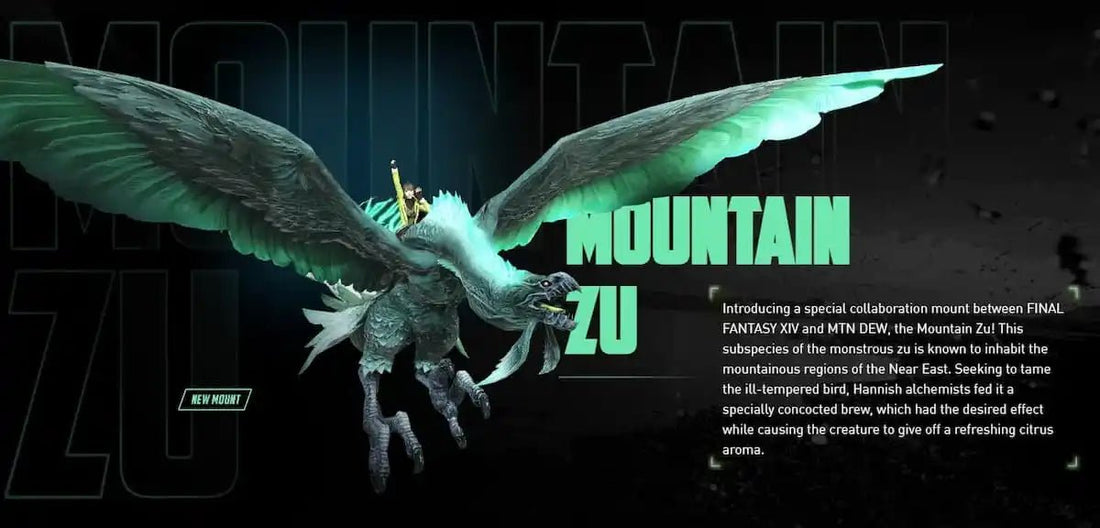 Mountain Zu - Final Fantasy FFXIV Mtn Dew Mount.