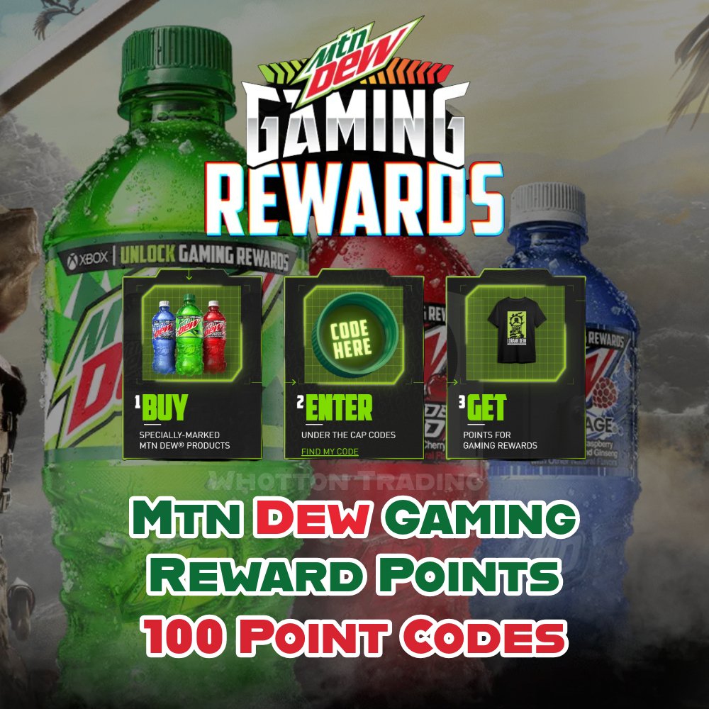 MTN DEW GAMING REWARD 100 POINTS Single Code.