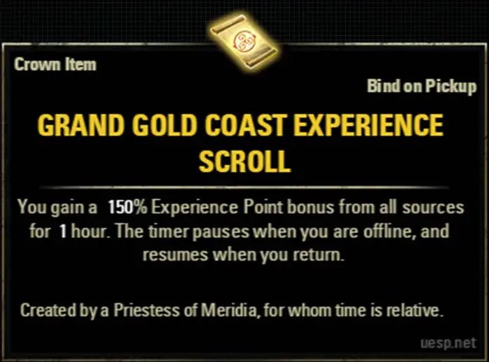 The Elder Scroll Online - Gold Coast Experience Scroll.